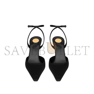 YSL AIMÉE SLINGBACK PUMPS IN SATIN CREPE 8101219QNAO1000